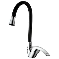 Baterie pentru bucătărie Frap R 40055-2 Mono comandă / Pivotantă / Alamă / Black