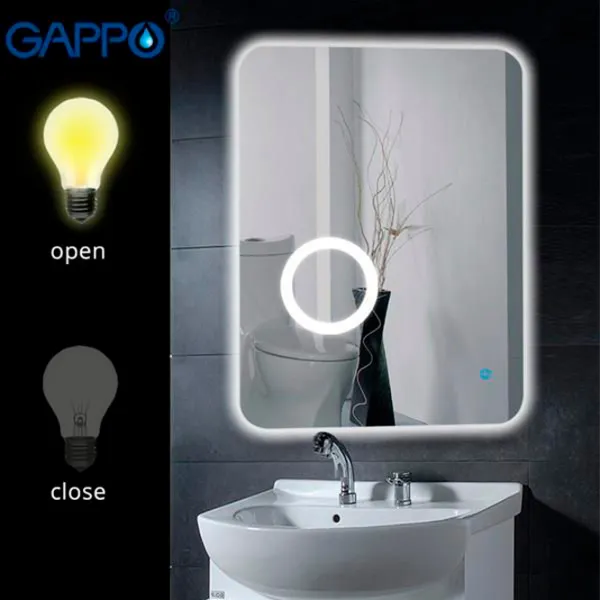 Зеркало для ванной Gappo LED G 602 Алюминий / Прямоугольная photo 3 Зеркало для ванной Gappo LED G 602 Алюминий / Прямоугольная photo 3