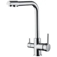 Baterie pentru bucătărie Frud R 43053 cu două pîrghii / Pivotantă / Alamă / Inox