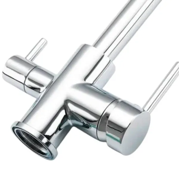 Baterie pentru bucătărie Frud R 43053 cu două pîrghii / Pivotantă / Alamă / Inox photo 4