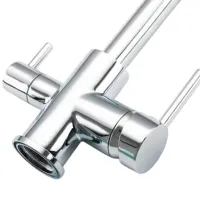 Baterie pentru bucătărie Frud R 43053 cu două pîrghii / Pivotantă / Alamă / Inox photo 4