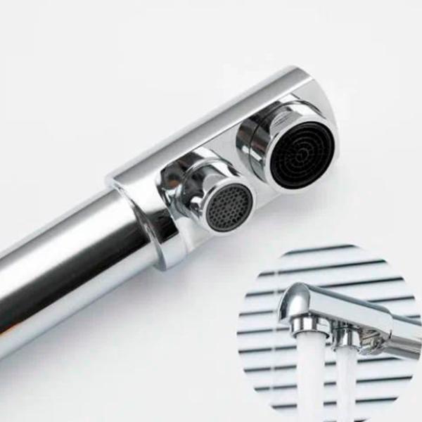 Baterie pentru bucătărie Frud R 43053 cu două pîrghii / Pivotantă / Alamă / Inox photo 5