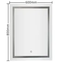 Oglindă de baie Gappo LED G 601 Aluminiu / Dreptunghiulară photo 4