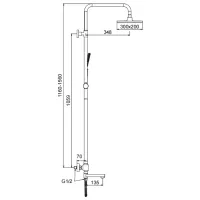 Set pentru duș Frap F24007-6 Alamă / Mat photo 4