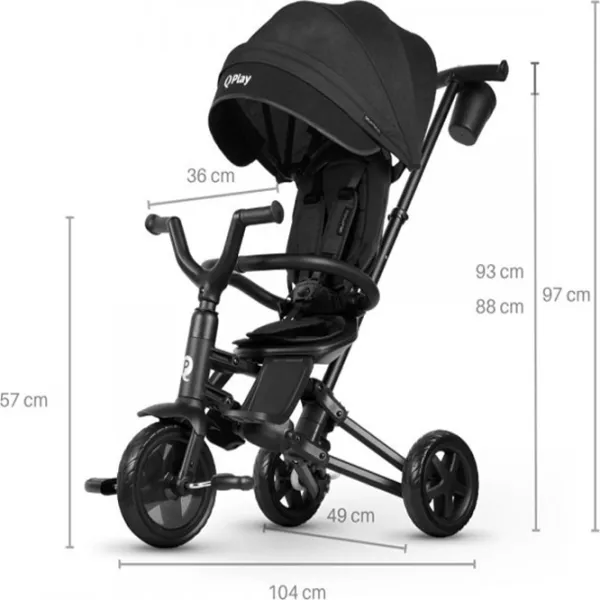 Triciclu Qplay Nova Niello 25 kg / Black photo 5