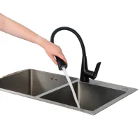 Baterie pentru bucătărie Frap F 4471-6 Mono comandă / Pivotantă / Alamă / Black