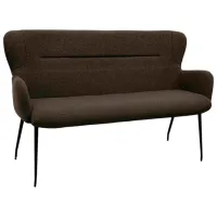 Banchetă DecoPrim Bent Alpine Dark Brown / Metal