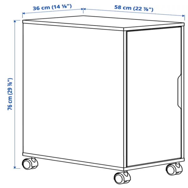 Comodă pentru birou Ikea Alex 76 x 36 x 58 / PAL / White Oak photo 2