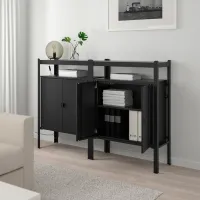 Comodă pentru birou Ikea Bror 110 x 170 x 40 / Metal / Black photo 3