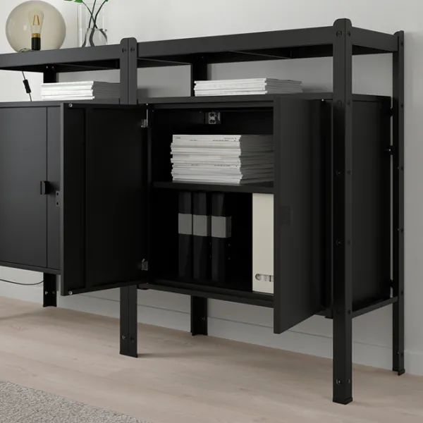 Comodă pentru birou Ikea Bror  110 x 170 x 40 / Metal / Black photo 4