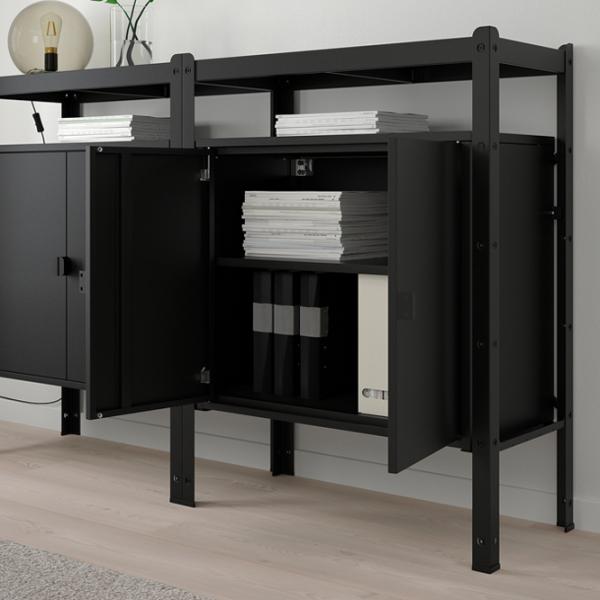 Comodă pentru birou Ikea Bror  110 x 170 x 40 / Metal / Black photo 4