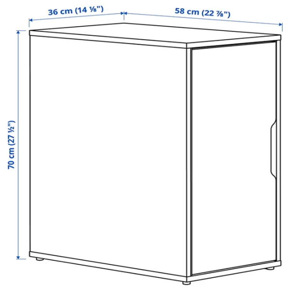Комод для офиса Ikea Alex 76 x 36 x 58см / ДСП / White photo 2