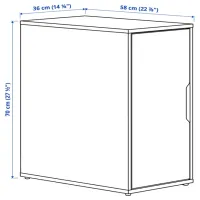 Комод для офиса Ikea Alex 76 x 36 x 58см / ДСП / White photo 2
