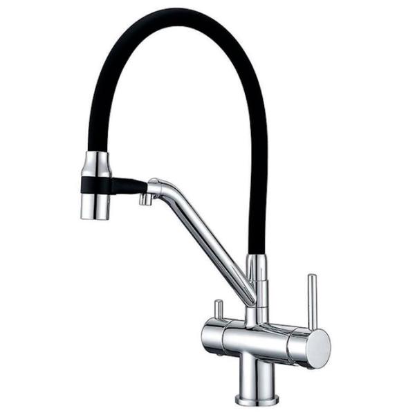 Baterie pentru bucătărie Gappo G4398-80 cu două pîrghii / Pivotantă / Alamă / Black photo 1 Baterie pentru bucătărie Gappo G4398-80 cu două pîrghii / Pivotantă / Alamă / Black photo 1