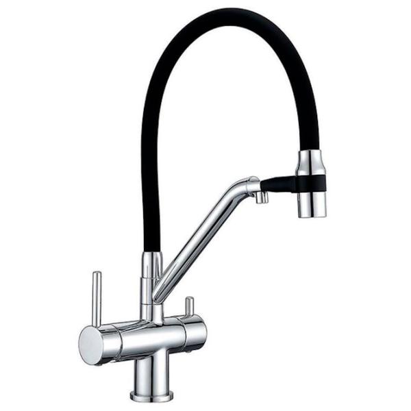 Baterie pentru bucătărie Gappo G4398-80 cu două pîrghii / Pivotantă / Alamă / Black photo 2 Baterie pentru bucătărie Gappo G4398-80 cu două pîrghii / Pivotantă / Alamă / Black photo 2