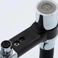 Baterie pentru bucătărie Gappo G4398-80 cu două pîrghii / Pivotantă / Alamă / Black photo 5