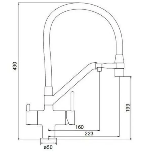 Baterie pentru bucătărie Gappo G4398-80 cu două pîrghii / Pivotantă / Alamă / Black photo 7 Baterie pentru bucătărie Gappo G4398-80 cu două pîrghii / Pivotantă / Alamă / Black photo 7
