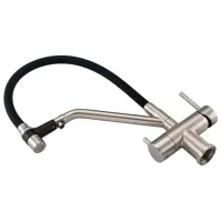 Baterie pentru bucătărie Gappo G4398-85 cu două pîrghii / Pivotantă / Alamă / Black photo 2