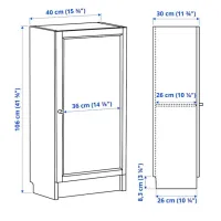 Comodă pentru birou Ikea Billy/Oxberg 106 x 40 x 30 / MDF / Alb photo 2