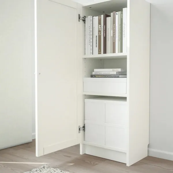 Comodă pentru birou Ikea Billy/Oxberg 106 x 40 x 30 / MDF / Alb photo 3