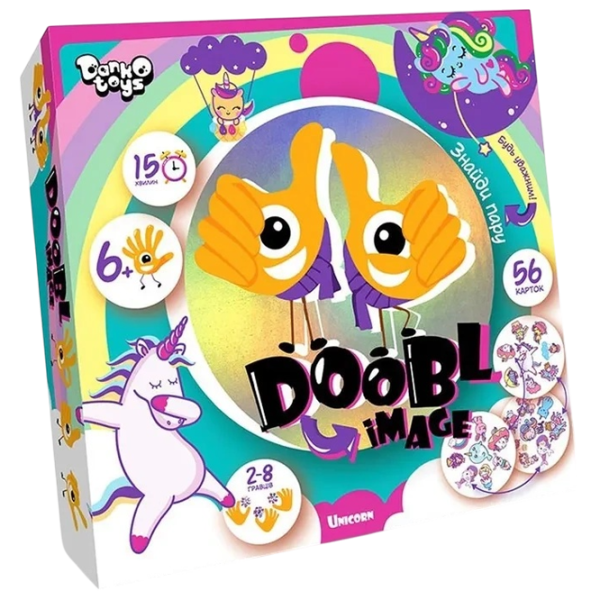 Настольная игра Danko Toys Dobble Pictures Unicorn 6+/ Развитие photo 1