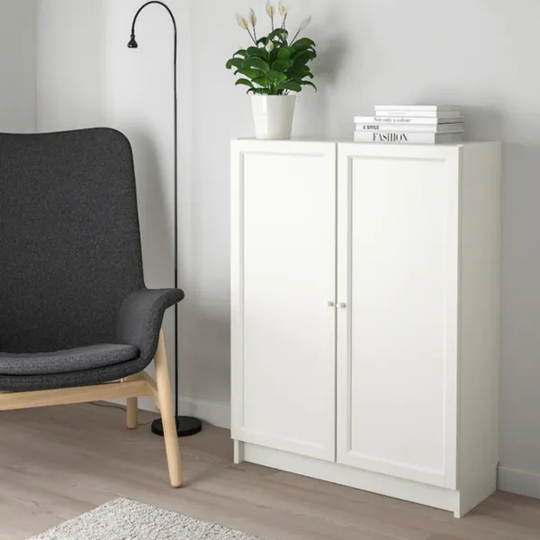 Comodă pentru birou Ikea Billy/Oxberg 106 x 80 x 30 / MDF / Alb photo 3