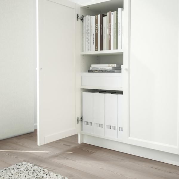 Comodă pentru birou Ikea Billy/Oxberg 106 x 80 x 30 / MDF / Alb photo 4