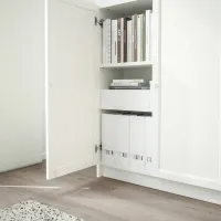 Comodă pentru birou Ikea Billy/Oxberg 106 x 80 x 30 / MDF / Alb photo 4
