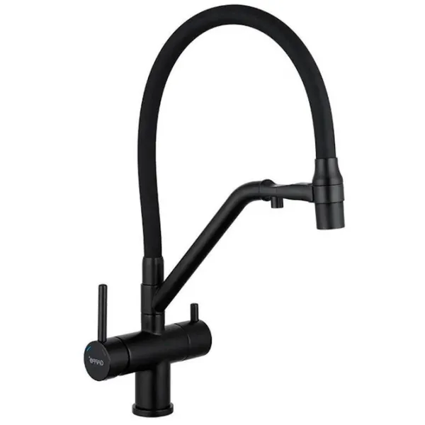 Baterie pentru bucătărie Gappo G4398-86 cu două pîrghii / Pivotantă / Alamă / Black photo 2