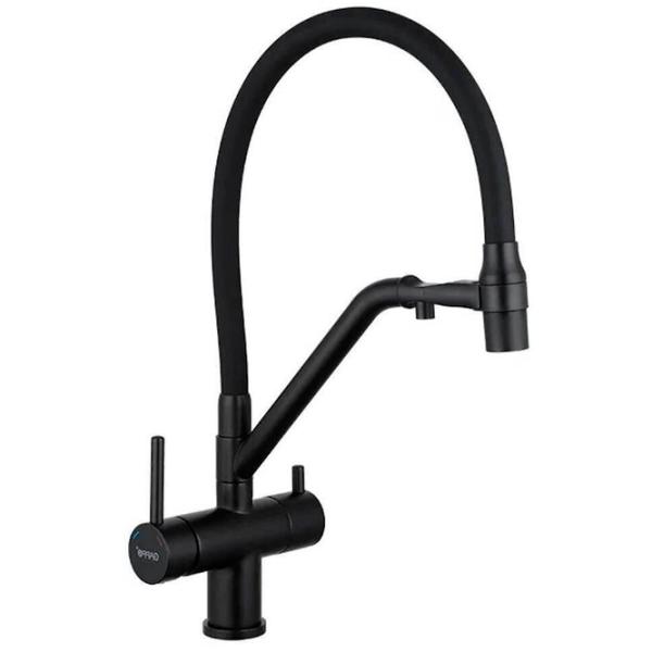 Baterie pentru bucătărie Gappo G4398-86 cu două pîrghii / Pivotantă / Alamă / Black photo 2