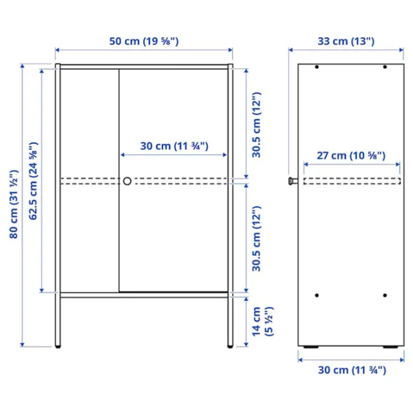 Comodă pentru birou Ikea Baggebo 80 x 50 x 30 / MDF / White photo 2