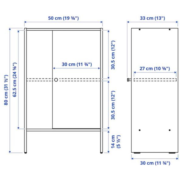 Comodă pentru birou Ikea Baggebo 80 x 50 x 30 / MDF / White photo 2