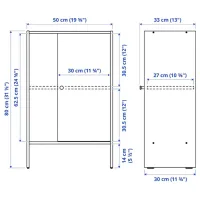Comodă pentru birou Ikea Baggebo 80 x 50 x 30 / MDF / White photo 2