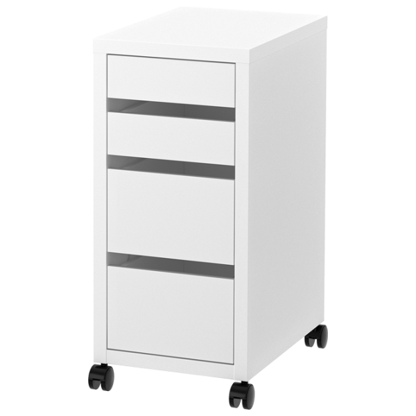 Comodă pentru birou Ikea Micke 75 x 35 x 50 / MDF / Alb photo 1
