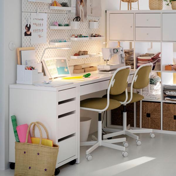 Comodă pentru birou Ikea Micke 75 x 35 x 50 / MDF / Alb photo 4