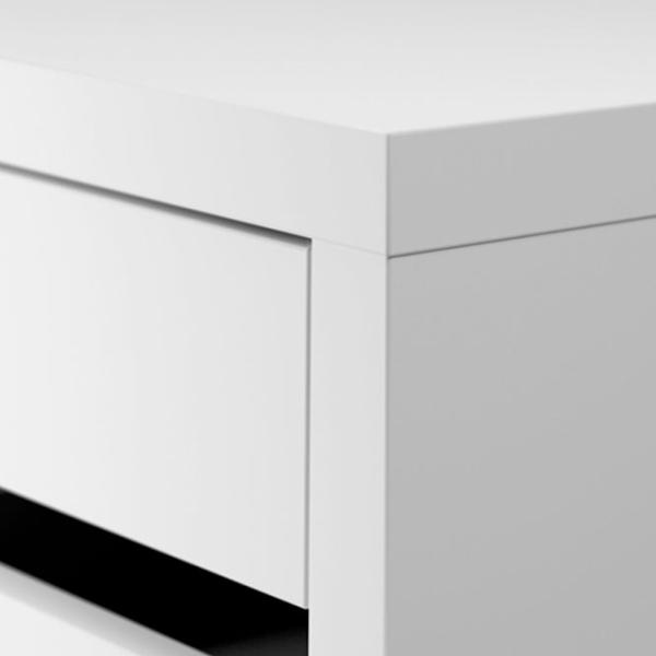 Comodă pentru birou Ikea Micke 75 x 35 x 50 / MDF / Alb photo 6