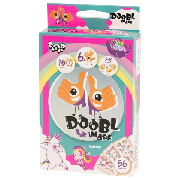 Настольная игра Danko Toys Dobble Pictures mini Unicorn 4 6+/ Развитие photo 1