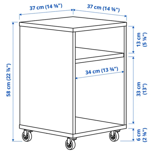 Comodă pentru birou Ikea Vihals 58 x 37 x 37 / DSP / White photo 2