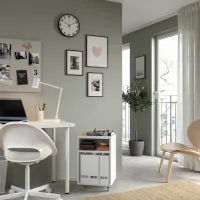 Comodă pentru birou Ikea Vihals 58 x 37 x 37 / DSP / White photo 6