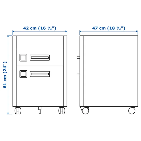 Comodă pentru birou Ikea Idasen 61 x 42 x 47 / Plastic / Brown photo 2