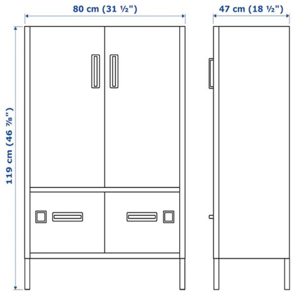 Comodă pentru birou Ikea Idasen 119 x 80 x 47 / Metal / Green photo 2 Comodă pentru birou Ikea Idasen 119 x 80 x 47 / Metal / Green photo 2