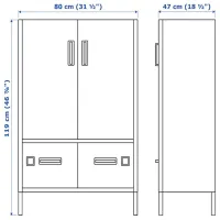 Comodă pentru birou Ikea Idasen 119 x 80 x 47 / Metal / Green photo 2