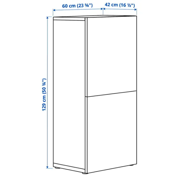 Comodă pentru birou Ikea Besta 129 x 60 x 42 / MDF / Dark grey photo 2