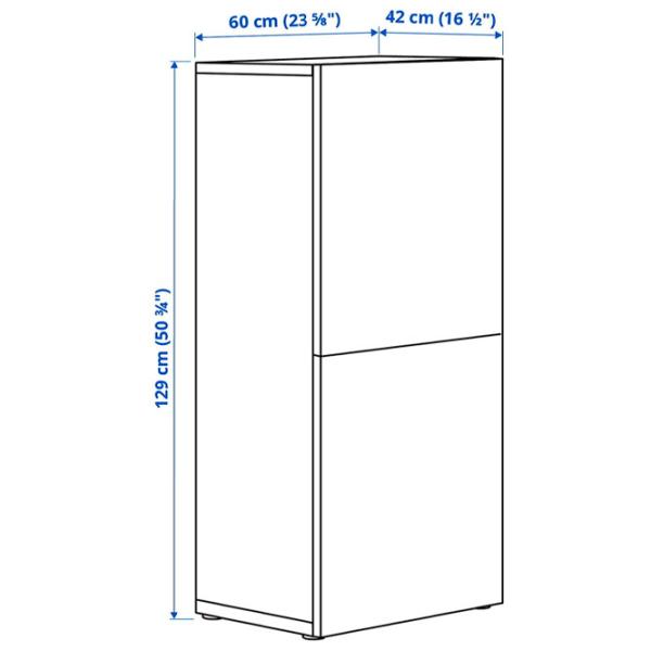 Comodă pentru birou Ikea Besta 129 x 60 x 42 / MDF / Dark grey photo 2