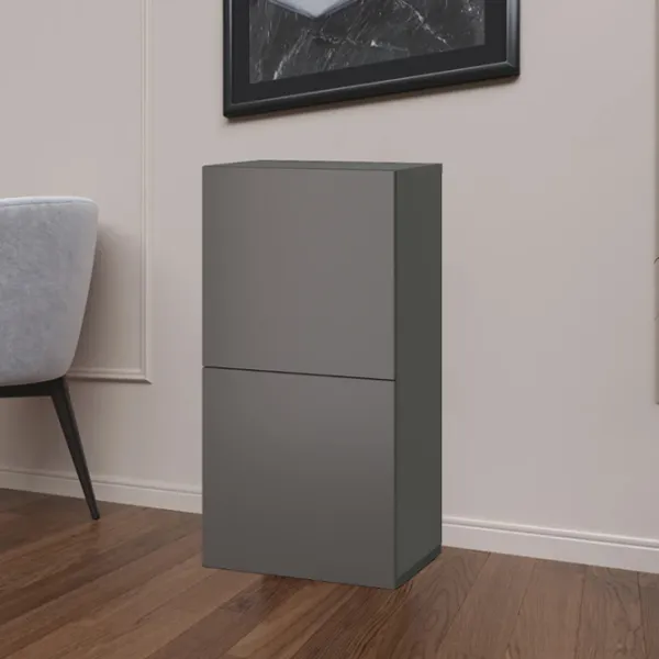 Comodă pentru birou Ikea Besta 129 x 60 x 42 / MDF / Dark grey photo 3