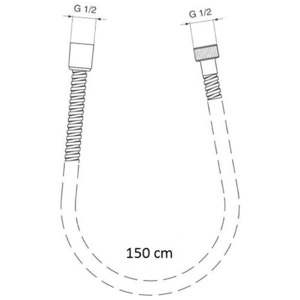 Душевой шланг Remer 332 CN BC 150 Металл / глянцевая photo 3 Душевой шланг Remer 332 CN BC 150 Металл / глянцевая photo 3