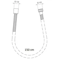 Furtun de duș Remer 332 CN BC 150 Metal / Lucioasă photo 3