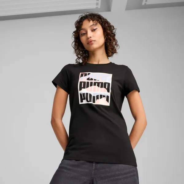 Футболка для женщин Puma Graphics Mountain Tee 100% хлопок / Черный photo 4 Футболка для женщин Puma Graphics Mountain Tee 100% хлопок / Черный photo 4