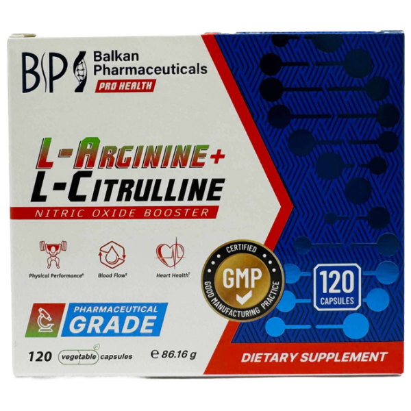 Аминокислоты Balkan Pharmaceuticals L-Arginine + L-Citrulline () 86 г  photo 1 Аминокислоты Balkan Pharmaceuticals L-Arginine + L-Citrulline () 86 г  photo 1