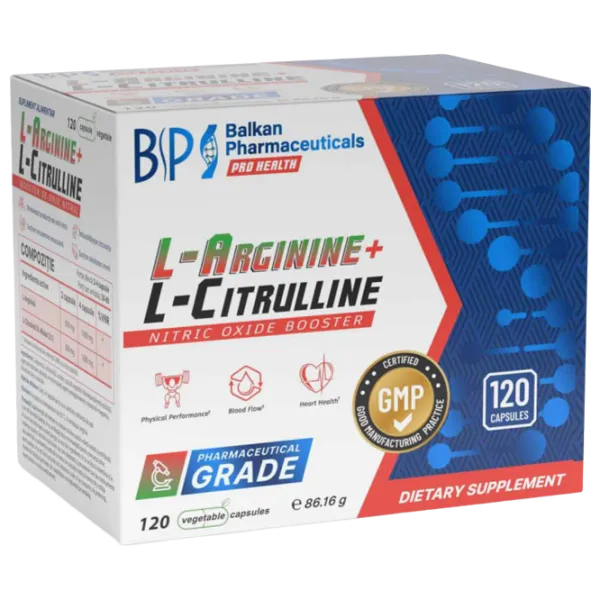 Аминокислоты Balkan Pharmaceuticals L-Arginine + L-Citrulline () 86 г  photo 2 Аминокислоты Balkan Pharmaceuticals L-Arginine + L-Citrulline () 86 г  photo 2